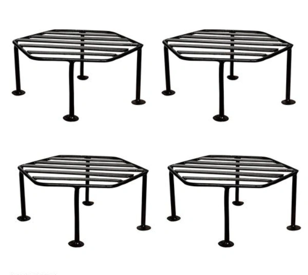  Hexagon  Iron  Planter Stand It is Suitable For Outdoor as Well as Indoor  Pack of2 -  ,  Pack of 4, Hexagon